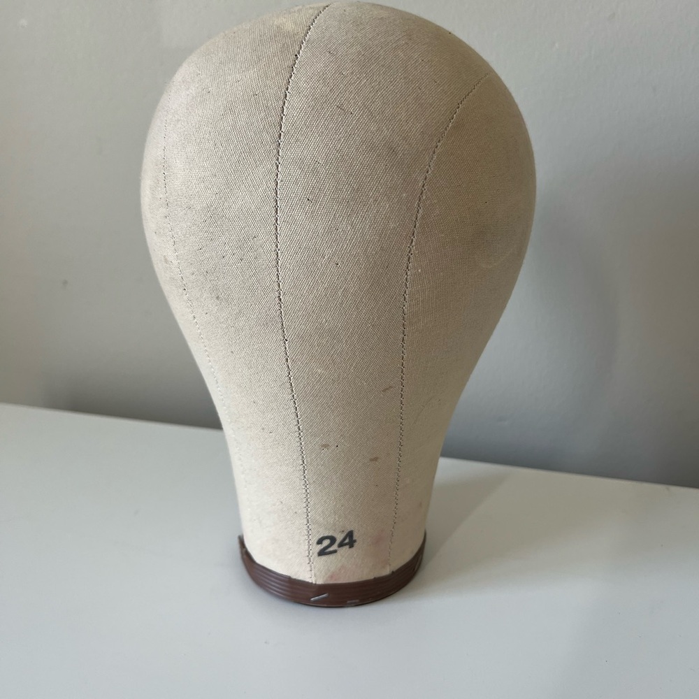 Cream Canvas Mannequin Head